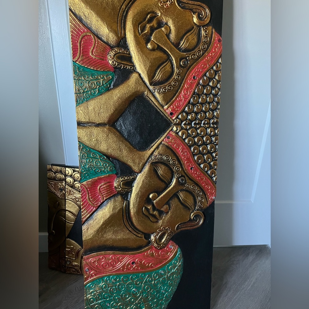 Large vintage Buddha art piece